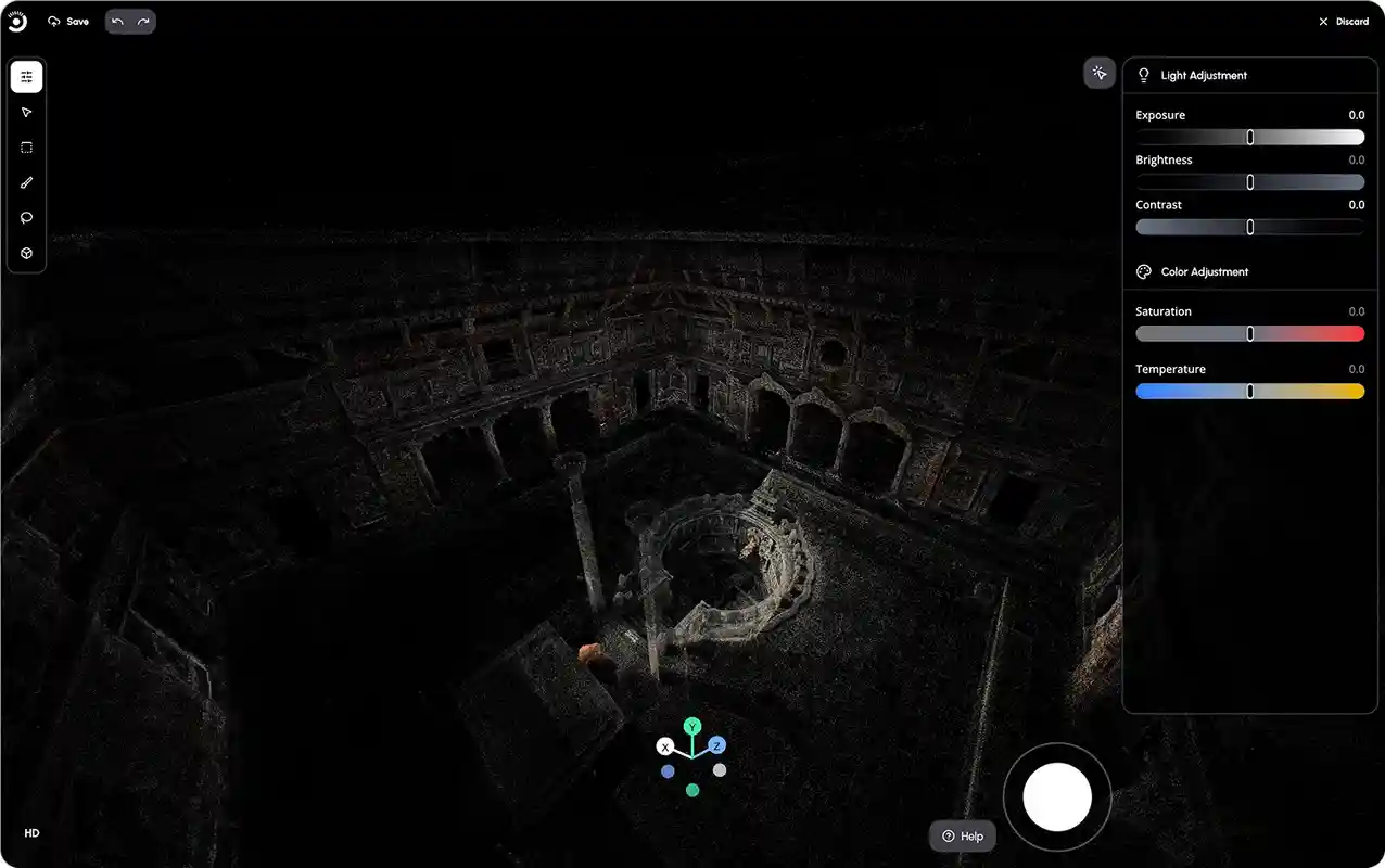 Captures Studio - 3D Gaussian Splat Editor Preview