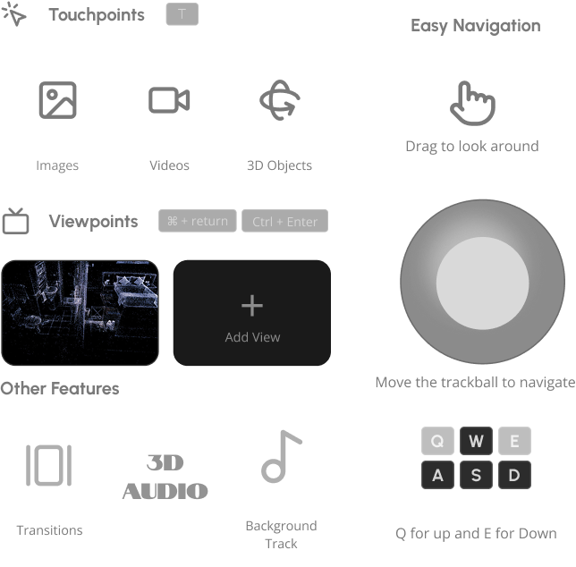 Captures Studio - Virtual Tours and 3D Story Telling Controls Preview